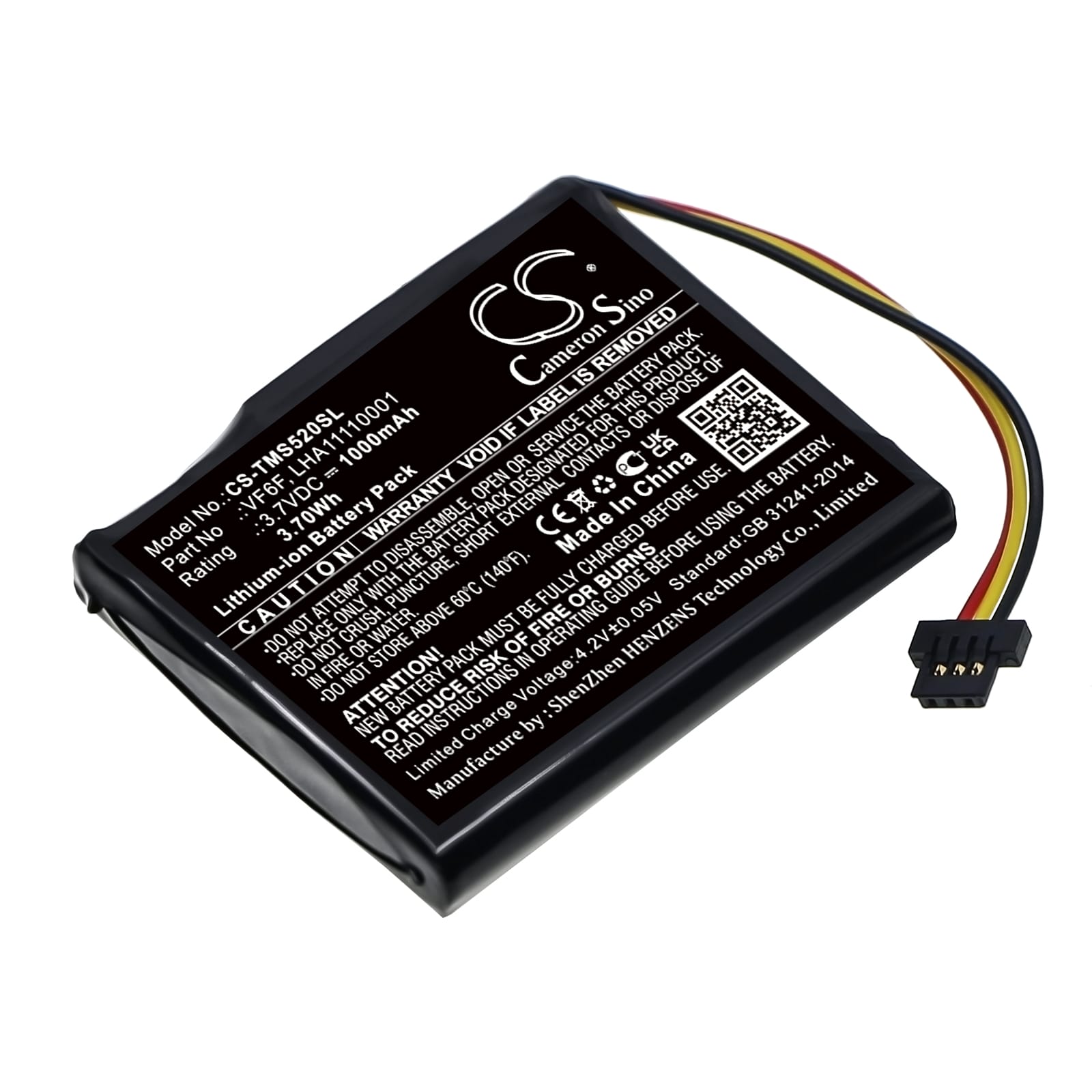 Batteri till TomTom 4AL51 mfl - 1.000 mAh