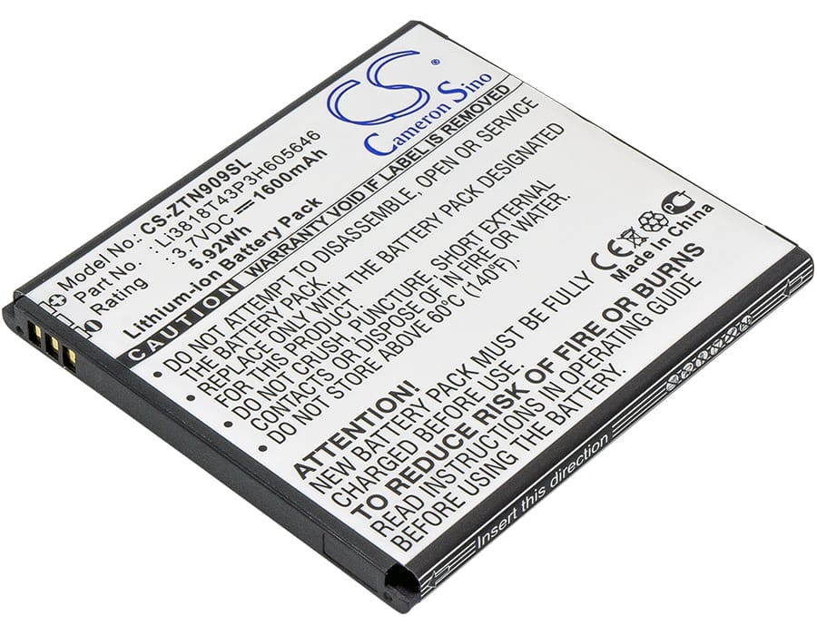 Batteri till ZTE N909 mfl - 1.600 mAh