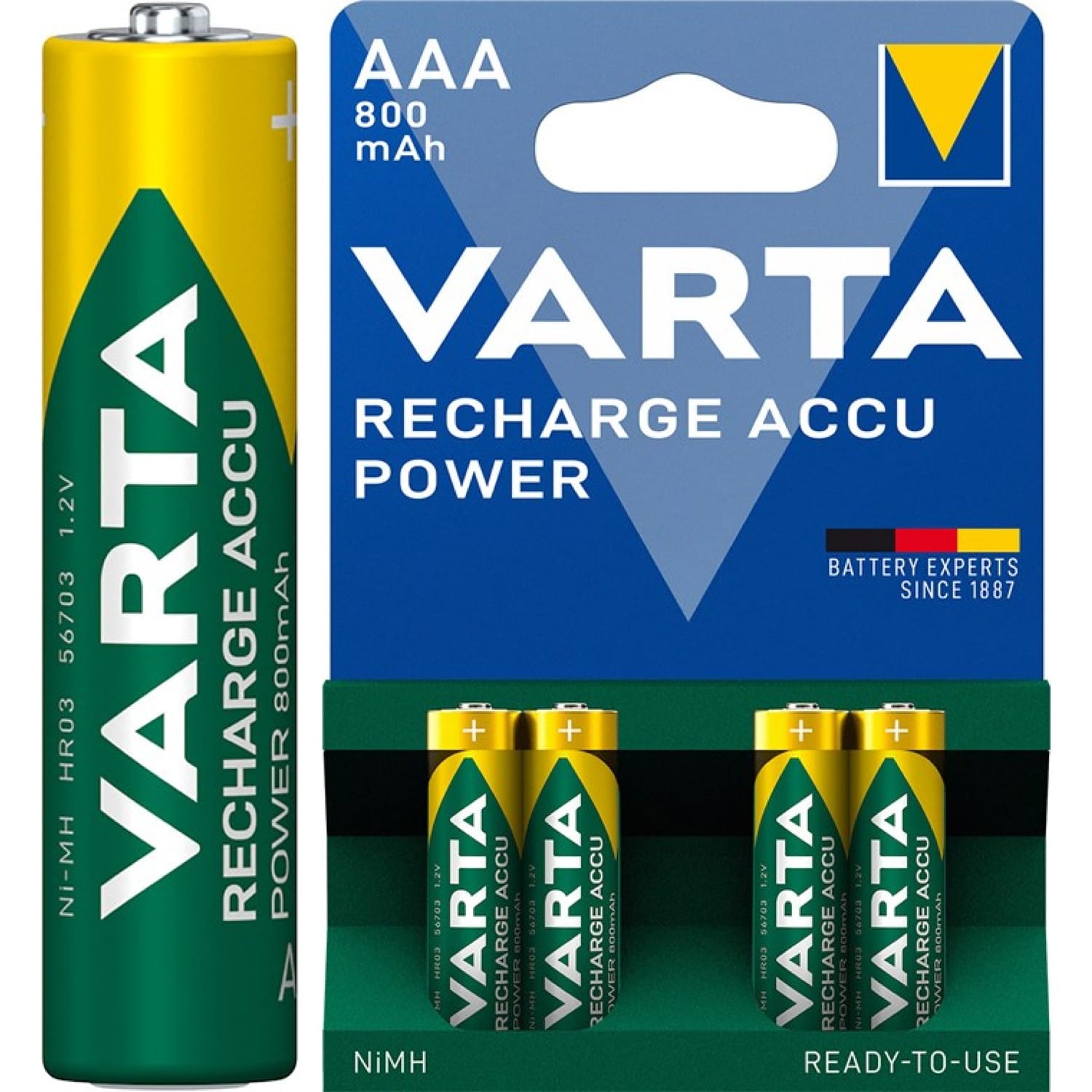 Varta Ready-to-Use Rechargeable - AAA - 4 pack