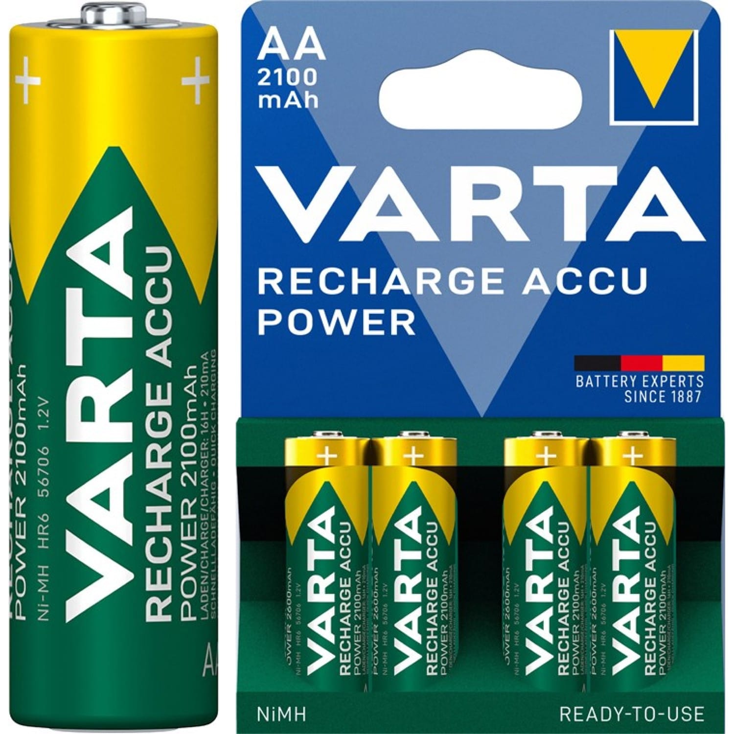 Varta Ready-to-Use Rechargeable - AA - 4 pack