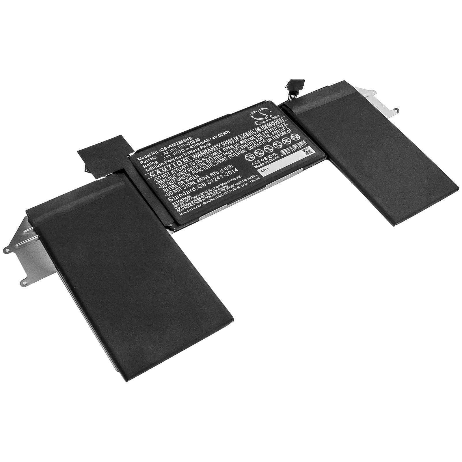 Batteri till Apple MacBook Air 13 2020 - 4.300 mAh