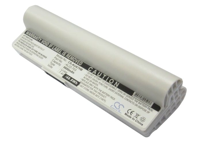 Batteri till Asus Eee PC 703 mfl - 6.600 mAh - vitt