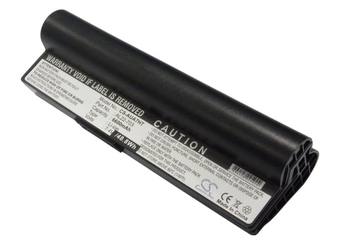 Batteri till Asus Eee PC 703 mfl - 6.600 mAh - svart