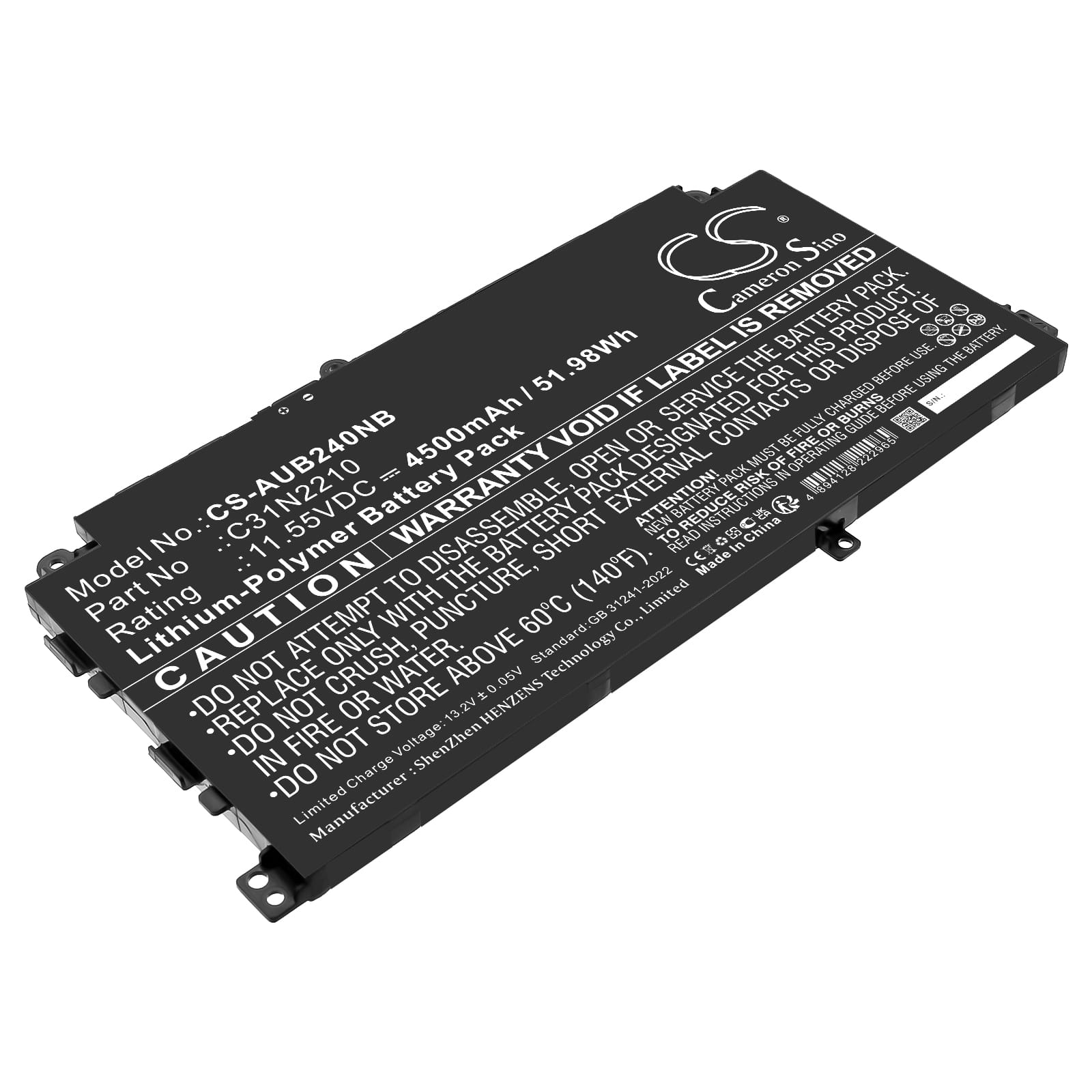 Batteri till Asus B2402CVA mfl - 4.500 mAh