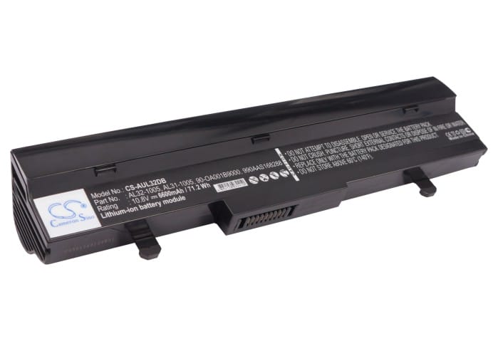 Batteri till Asus Eee PC 1005HA mfl - 6.600 mAh - svart
