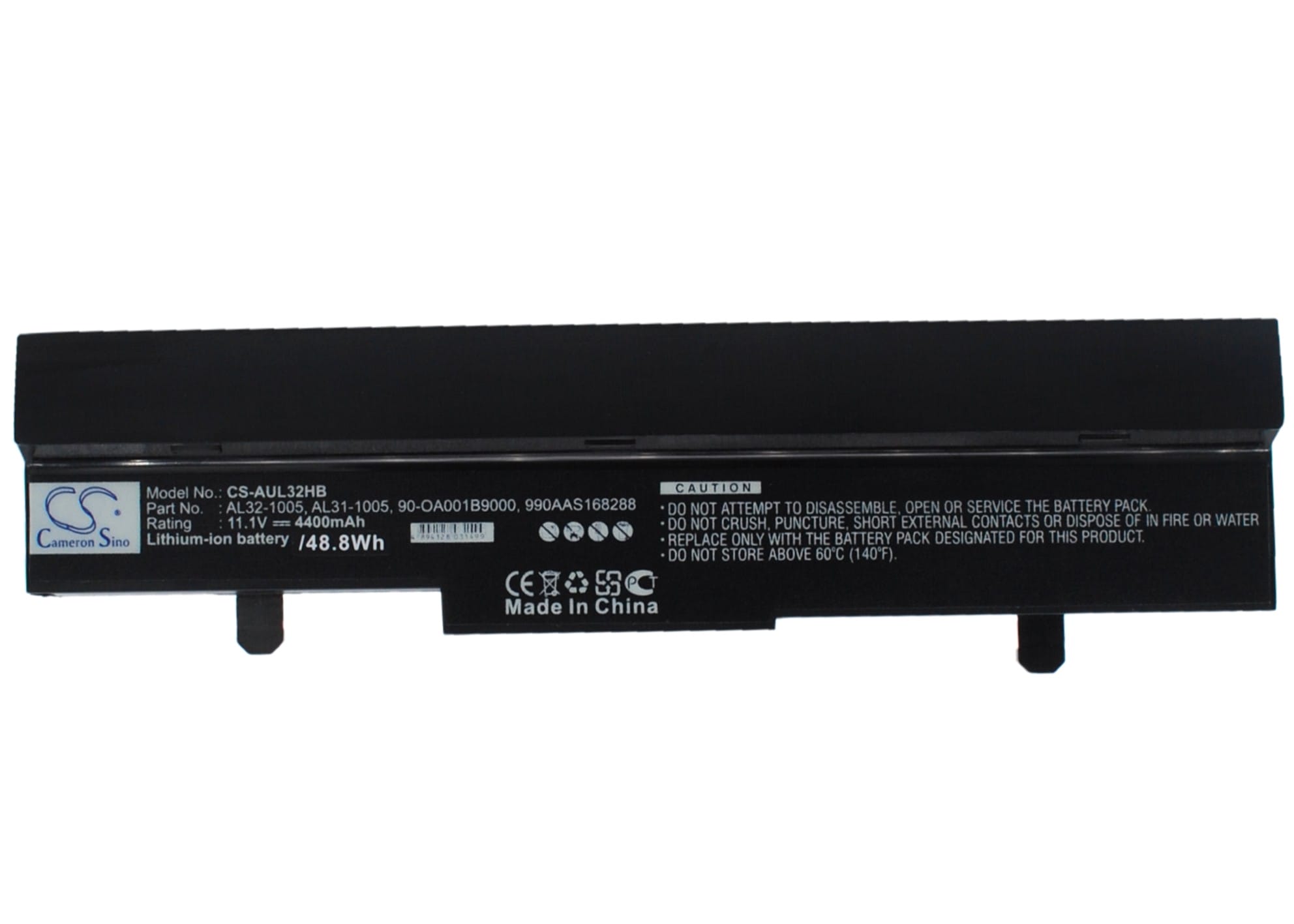 Batteri till Asus Eee PC 1005HA mfl - 4.400 mAh - Svart