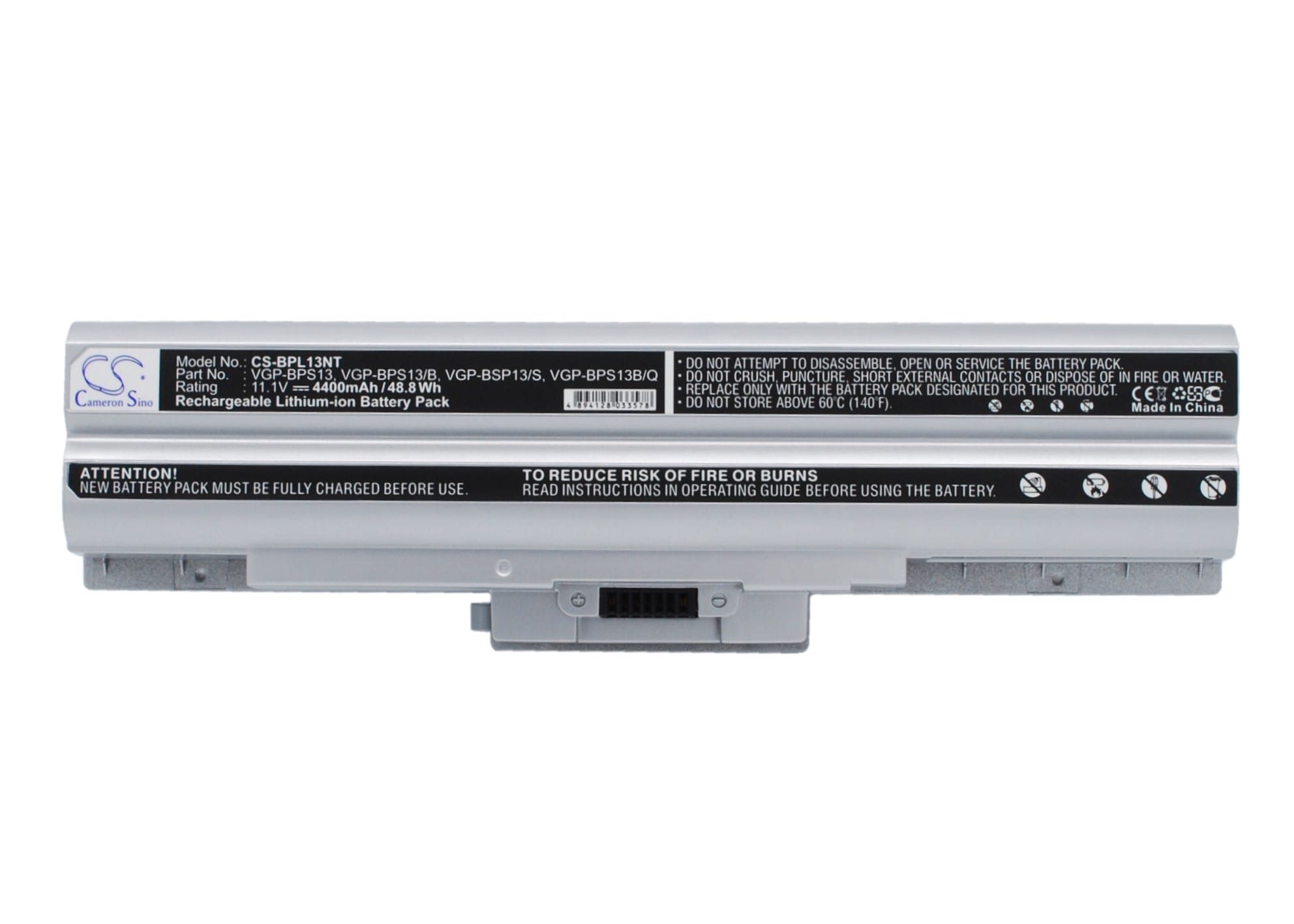 Batteri till Sony VAIO VGN-AW230 mfl - Silver - 4.400 mAh