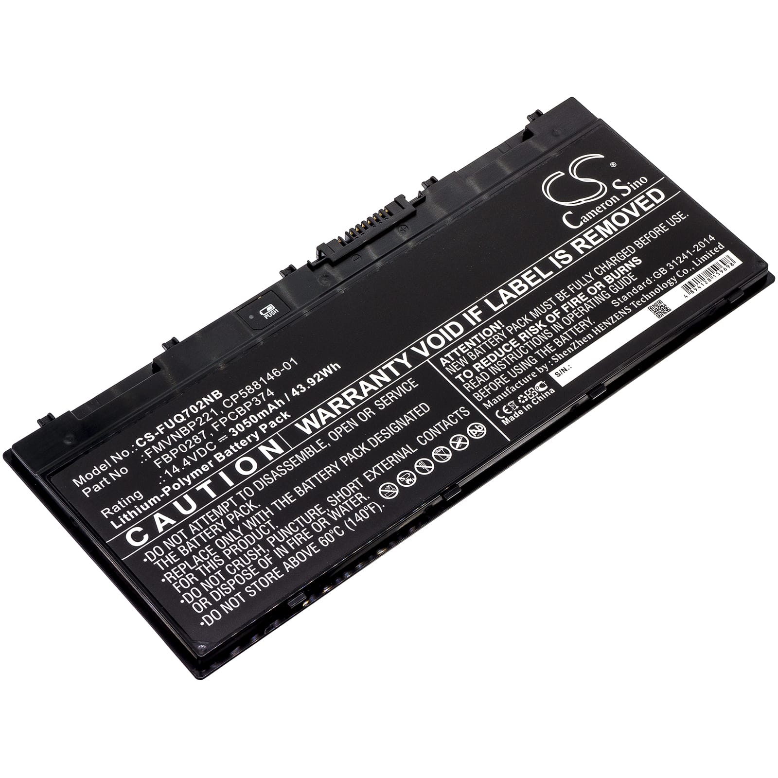 Batteri till Fujitsu LifeBook Q702 mfl - 3.050 mAh