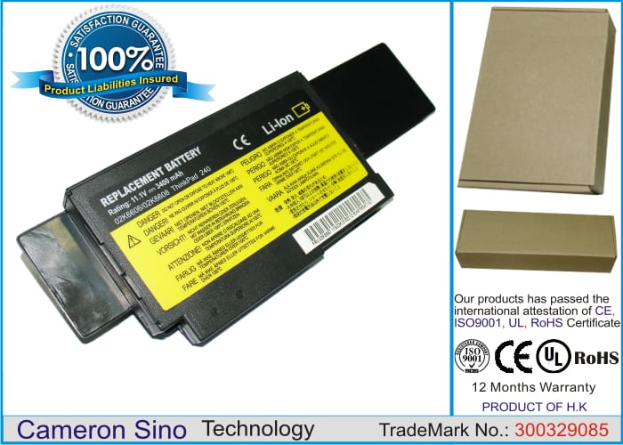 Batteri till IBM Thinkpad 240z mfl - 3.400 mAh