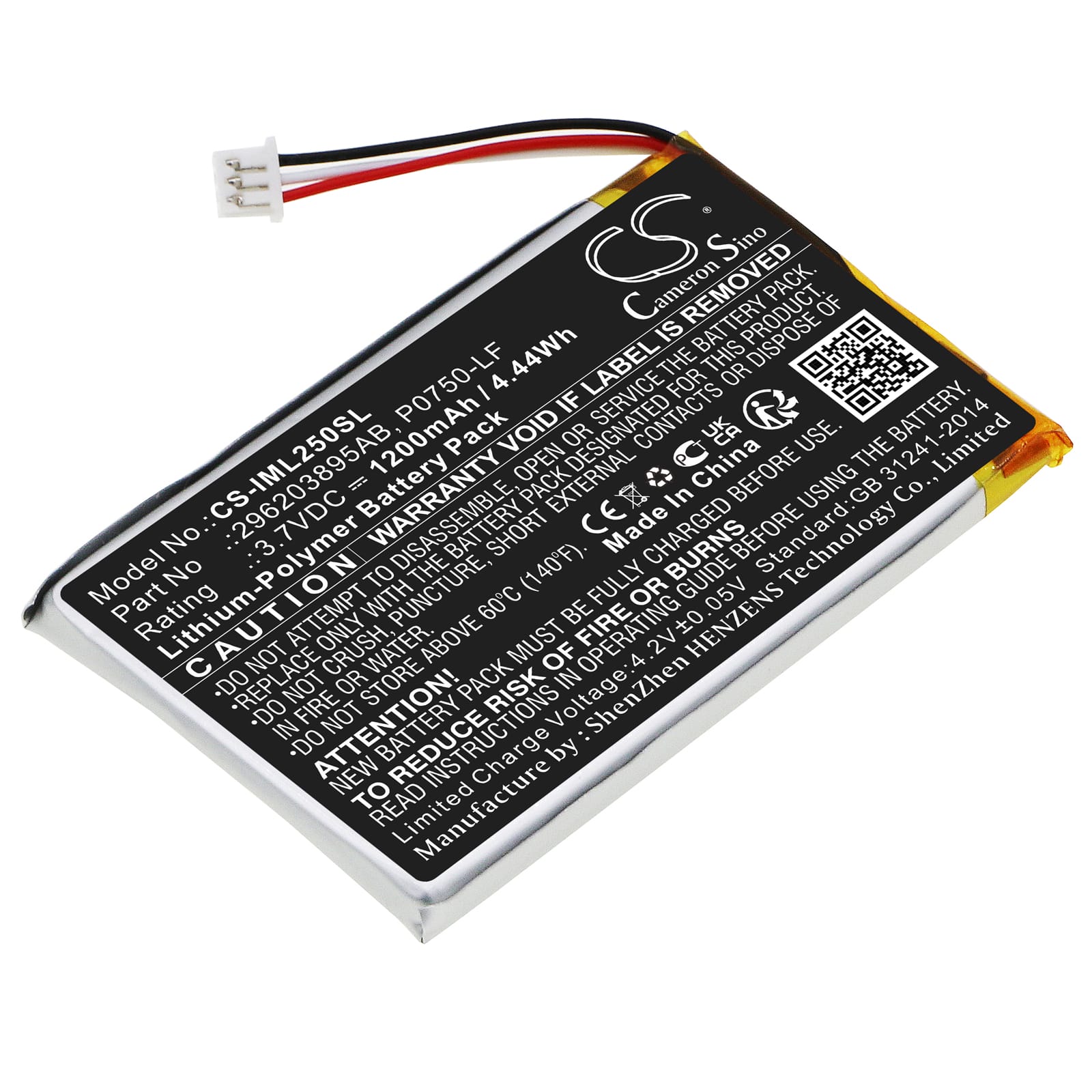 Batteri till Ingenico Link 2500 - 1.200 mAh