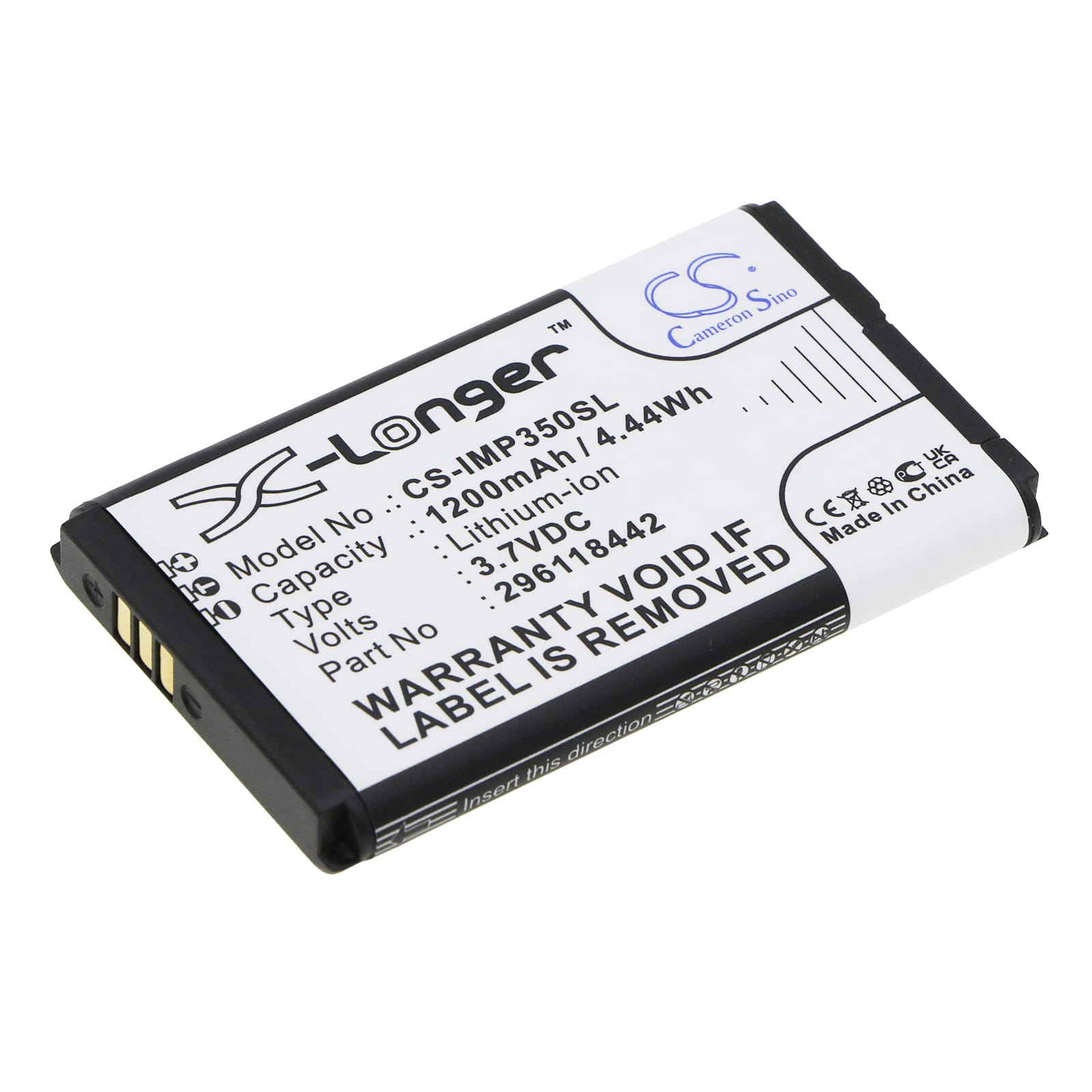 Batteri till Ingenico iMP350 mfl- 1.200 mAh