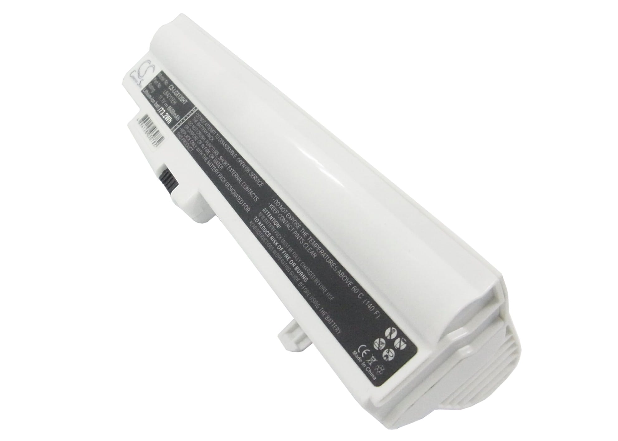 Batteri till LG X120 / X130 - 6.600 mAh - Vit