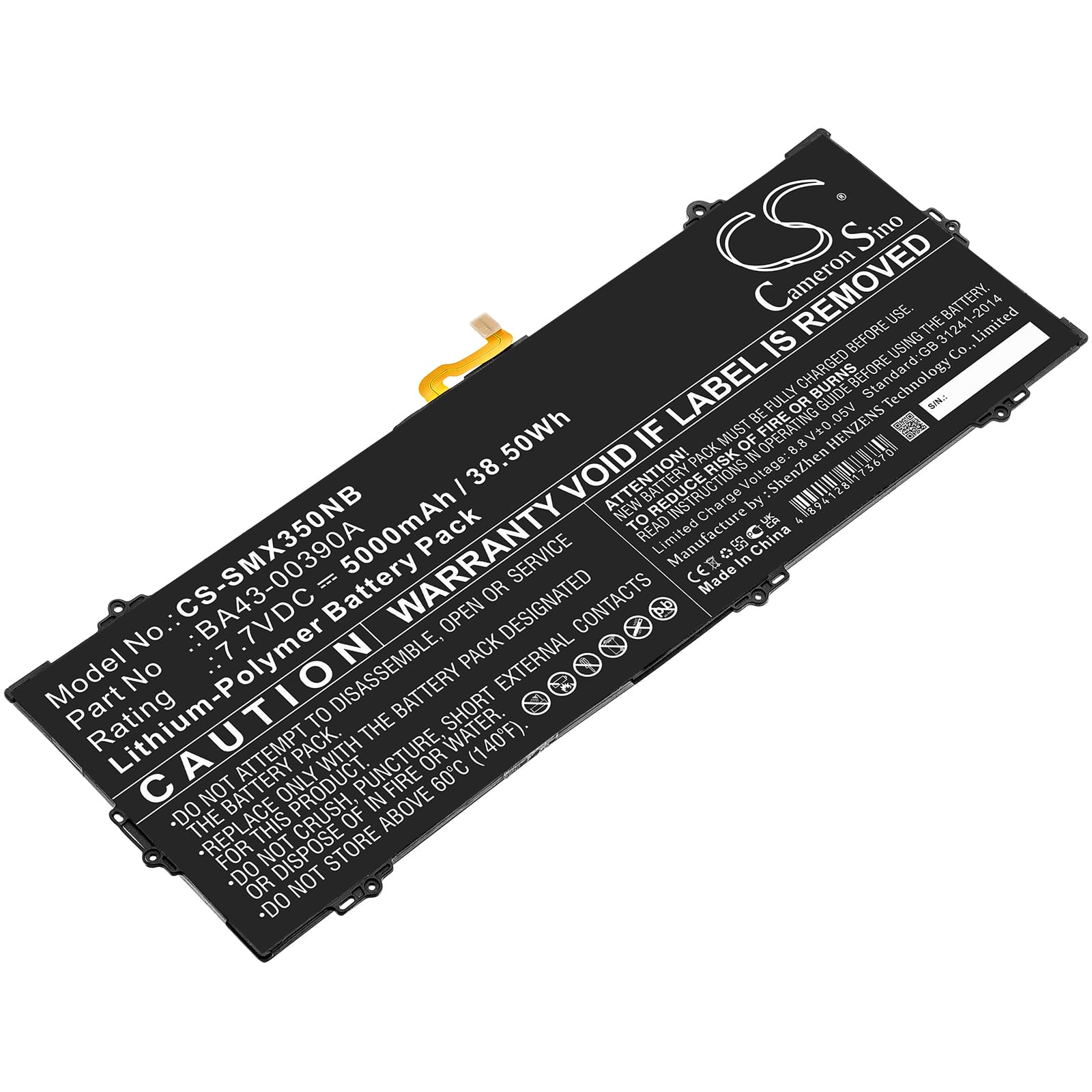 Batteri till Samsung Chromebook 15.6 mfl - 5.000 mAh